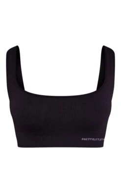 PRETTYLITTLETHING Black Seamless Square Neck Bra Black -Prettylittlething d7c5d618f745239636e25f578569a8315d95dbb4 cmw0493 5