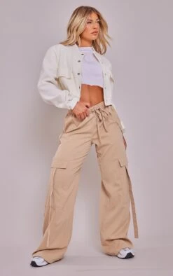 Prettylittlething Ecru Ribbed Trim Shoulder Padded Bomber Jacket Ecru -Prettylittlething d832b18c28d599f11dac40aa5206f04794050337 cnf5919 3