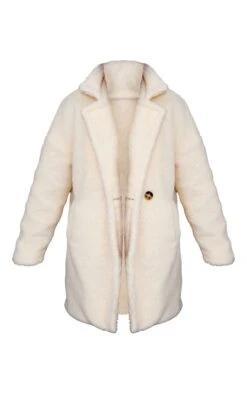 Prettylittlething Cream Borg Lapel Drop Arm Midi Coat Cream -Prettylittlething da4933f48c8e3a59182f5726cabdb6b4aeea29a0 cmt0742 5