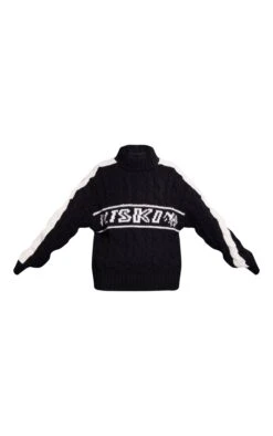 PRETTYLITTLETHING Black Jacquard Apres Ski Oversized Sweater Black -Prettylittlething db96763aba71def5995262e47e8a8ccf510394bd cnf1609 5