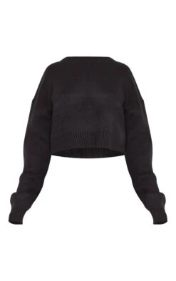 Prettylittlething Black Cropped Freedom Sweatshirt Black -Prettylittlething dbf67f25a47fb6870ae83a63207614c251a1a90d cng3166 5