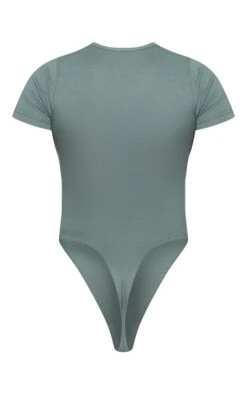 PRETTYLITTLETHING Sea Green Logo Short Sleeved Bodysuit Sea Green -Prettylittlething dc0ab6bbe13cfe45bffcbdd38d8fb59e77029c07 cnc0631 6