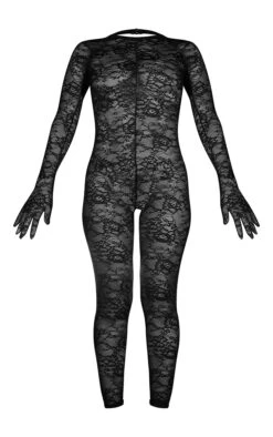 Prettylittlething Black Lace All In One Gloves Body Stocking Black -Prettylittlething de65e0f9b70d0e5cc8b1d3ab78408cd027b67d8e cna6395 5