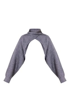Prettylittlething Charcoal Extreme Cropped Knit Sweater Charcoal -Prettylittlething e78a8d1ca5ecd3b9a3540efcca95bf48dc28527b cnf2230 5