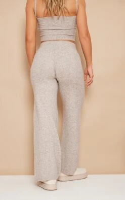 Prettylittlething Mocha Luxe Knit Side Rib Pants Mocha -Prettylittlething e8fcd3142985de8e4e133a6a5284ab6756a21105 cne7517 3