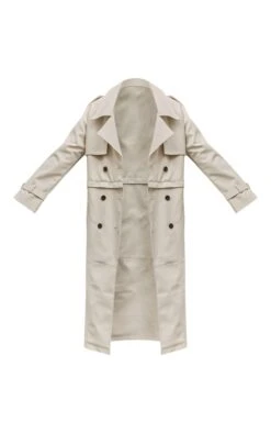 Prettylittlething Stone Detachable Hem Faux Leather Trench Coat Stone -Prettylittlething e9d4892198d0e07cef89d6b8c34711559d28e81d cnf1383 5