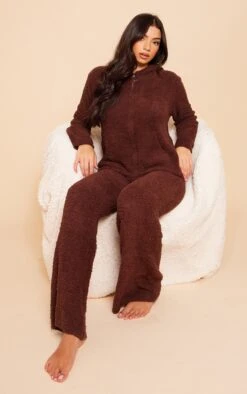 Prettylittlething Coffee Cosy Long Sleeve Zip Up Hooded Pajama Top Coffee -Prettylittlething eb8c05c1d3028169501fa7873e652ad566925be0 cng3828 3