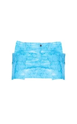 Prettylittlething Blue Snake Effect Faux Leather Pocket Micro Mini Skirt Blue -Prettylittlething ec3cff6a44da46b3165311f245bdc689287aeb5d cng4343 6