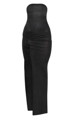 Prettylittlething Black Sheer Glitter Knitted Flower Embellished Dress Black -Prettylittlething ec6d49d98e3523f8c332b52bf442c0615b20d023 cng5919 5