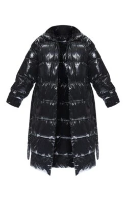 Prettylittlething Black High Shine Belted Maxi Puffer Coat Black -Prettylittlething ef3f2c2de606c84e98d0355a7e229ff7f9aa3145 cnf7582 6