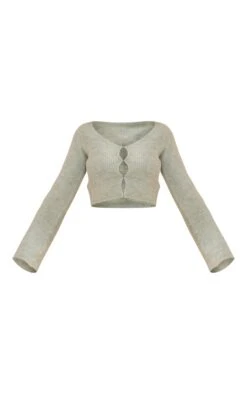 Prettylittlething Sage Hook & Eye Tie Back Knitted Crop Sweater Sage -Prettylittlething f118d464fc400b3af5dff6f2c0ecd9b691a34110 cnf4780 5