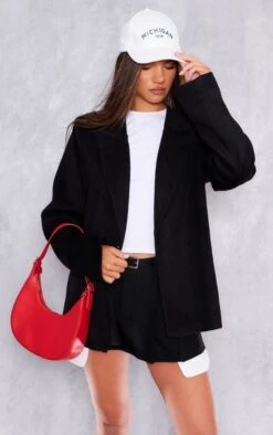 Prettylittlething Black Wool Look Tailored Blazer Black -Prettylittlething f16e2c532b53ff95fbdf22f59e0db8445022a212 cnh0276 3