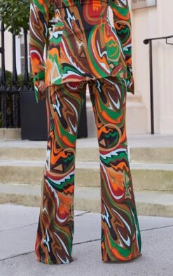 Prettylittlething Multi Abstract Print Chiffon Flare Pants Multi -Prettylittlething f1e5cc579ebca2f38d36d3efe704d9beeaebffc2 CMW1257 3