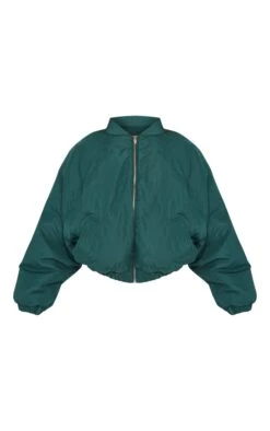 Prettylittlething Forest Green Zip Up Puffer Bomber Jacket Forest Green -Prettylittlething f1f8b352bfbc43643c76935abb0546c374fc2e94 cnh2589 5