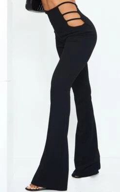 Prettylittlething Black Cut Out Detail Flared Pants Black -Prettylittlething f2695c9076d55a864f0c346f165db2ef1f1a45f5 cmo0883 3