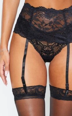 Prettylittlething Black Lace Top Sheer Hold Up Stockings Black -Prettylittlething f2be5fe78df8b9d1849dd00383260d876b3ee60e cmf2109 4