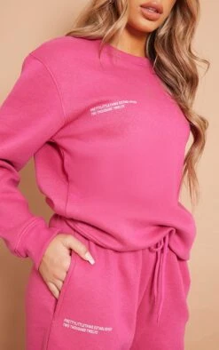 Hot Pink Prettylittlething Graphic Embroidery Sweatpants Hot Pink -Prettylittlething f31a7811e1dc53803c443830940bd0a36d373054 cmw7082 4