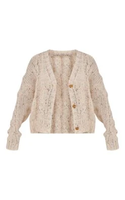 Prettylittlething Cream Space Dye Chunky Knit Cardigan Cream -Prettylittlething f3bb577ec0bb55f253711dc0f82d4075b744ed37 cne7114 5