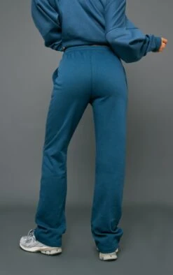 Prettylittlething Petrol Premium Tonal Print Straight Leg Sweatpants Petrol -Prettylittlething f49e3f5c29aa7b10261ae4231497ed5acaf33875 cng5242 3