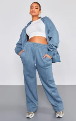 Prettylittlething Steel Blue Oversized Zip Through Sweat Bomber Jacket Steel Blue -Prettylittlething f51ee878471f8a96730391ccf85201279a987368 cnf8406 3