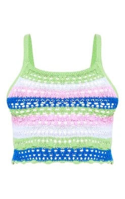 Prettylittlething Multi Contrast Crochet Crop Top Multi -Prettylittlething f548928e3d6b0fb14cce5551f547616d01c787ca cnf5371 5