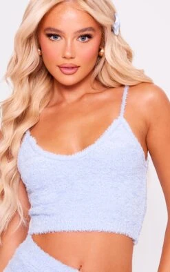 Prettylittlething Blue Fluffy Soft Knit Crop Bralet Blue -Prettylittlething f745506b9b967f04bed544ee1b96f1f93b62753e cne7182 4