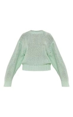 Prettylittlething Mint Super Chunky Oversized Sweater Mint -Prettylittlething f938314d926fb370f6549f50dd38a5d01257baf7 cne7086 5