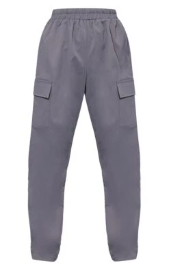 Prettylittlething Grey Elasticated Waist Straight Leg Cargo Pants Grey -Prettylittlething f99b720874d5f5394c3fa4eb13248bdccef9ba4e cmv2482 5