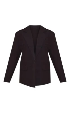 Prettylittlething Black Boxy Drop Shoulder Oversized Dad Blazer Black -Prettylittlething f9d3201934058b01b0725461fb657f1de9e295e2 cnb0555 5