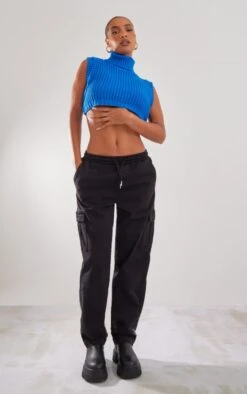 Prettylittlething Bright Blue Chunky Knit Roll Neck Tank Bright Blue -Prettylittlething f9f806994e53dd3d68f09c319f1d7de876fa70cb cnb3798 3