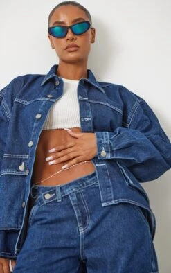 Prettylittlething Dark Blue Wash Oversized Button Up Pocket Detail Denim Shacket Dark Blue Wash 8 Prettylittlething Dark Blue Wash Oversized Button Up Pocket Detail Denim Shacket Dark Blue Wash -Prettylittlething fa33e1261d89f705cd34964694db0ff5e75cc5b4 cmz5655 4