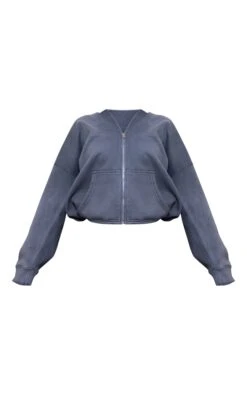 Prettylittlething Charcoal Washed Oversized Front Pocket Toggle Hem Zip Up Hoodie Charcoal -Prettylittlething fb1eed4032b4510f091c48655ea8e3155750a722 cng0768 5