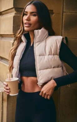 Prettylittlething Stone Side Toggle Detail Cropped Vest Stone -Prettylittlething fb23181d76cf80ec2cd6580c6b3d7b8c95a2662d cna7095 5