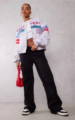 PRETTYLITTLETHING Blue Graphic Front Satin Look Varsity Bomber Jacket Blue -Prettylittlething fb58d27aa7e0cbf5dd8afd7a1e31dbb3c76a7277 cmz8745 3