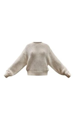 Prettylittlething Cream Super Chunky Oversized Sweater Cream -Prettylittlething fc485c787a35395663cffead56f7c823240fa52f cne7087 5