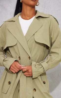 Prettylittlething Khaki Panel Detail Belted Trench Coat Khaki 8 Prettylittlething Khaki Panel Detail Belted Trench Coat Khaki -Prettylittlething fce3a5b80f4ab0a956581fb4242bec43a7980aa8 cmw1631 4
