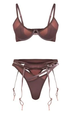 Prettylittlething Charcoal Paneling Detail Strappy 3 Piece Lingerie Set Charcoal -Prettylittlething ff1e54efc15b1787782969d3fa0d625ed8889b90 cng4707 5